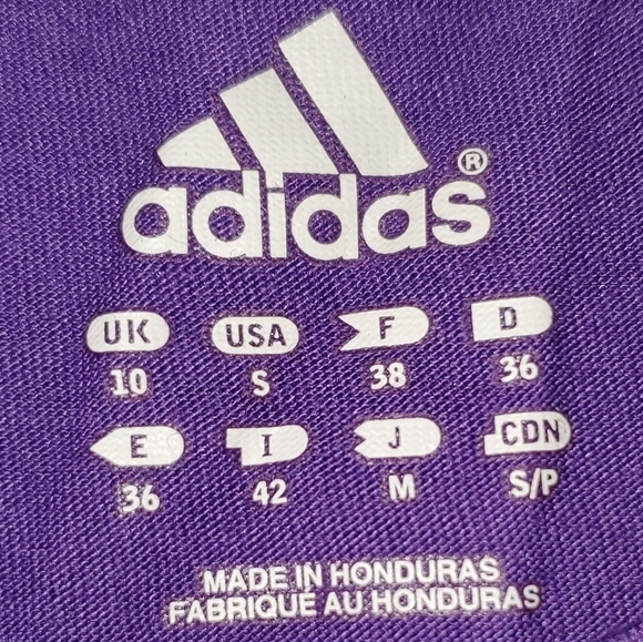 Purple Adidas Athletic Logo Tee S - Picture 3 of 6